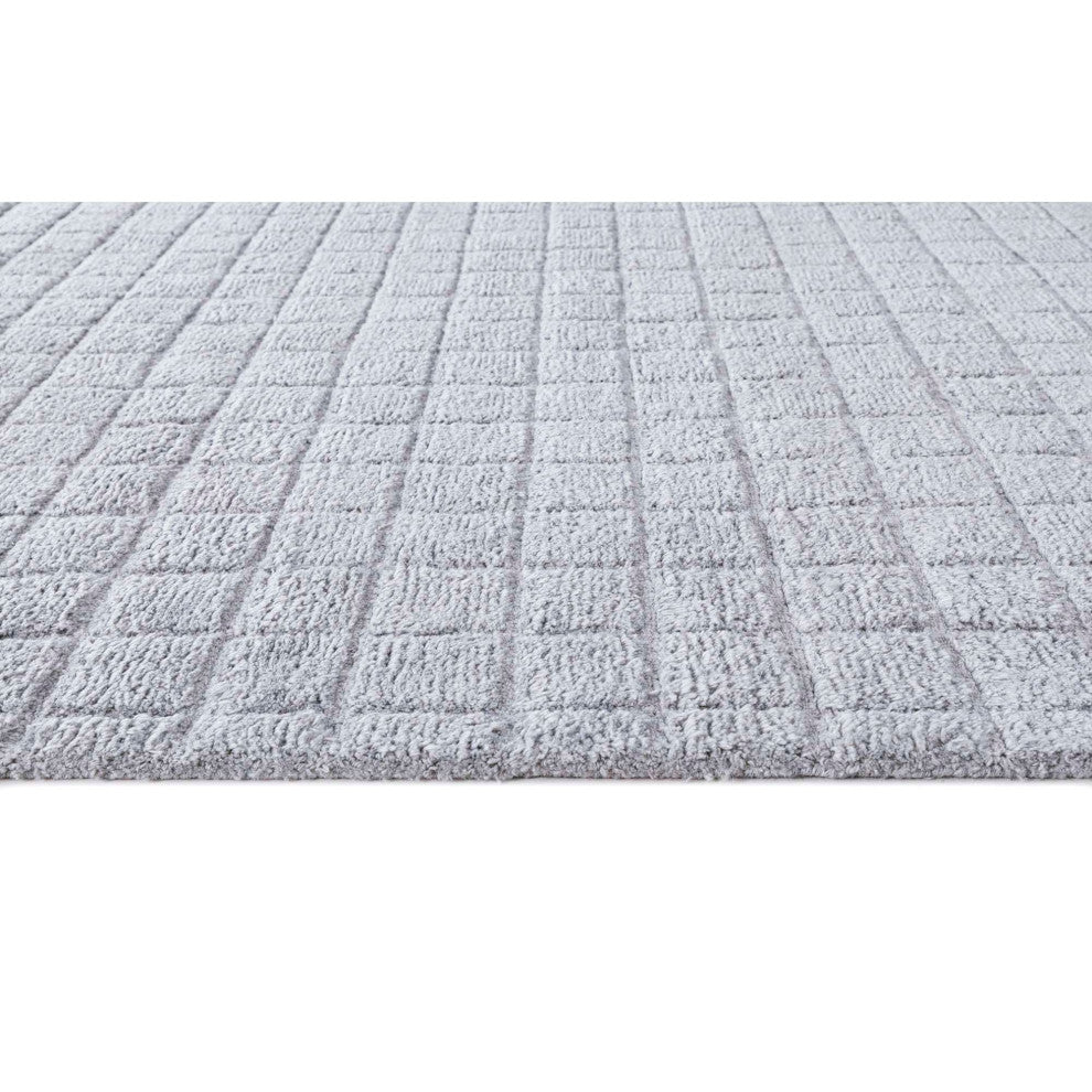 Manhattan Squares Area Rug, Gray, 2'x3'
