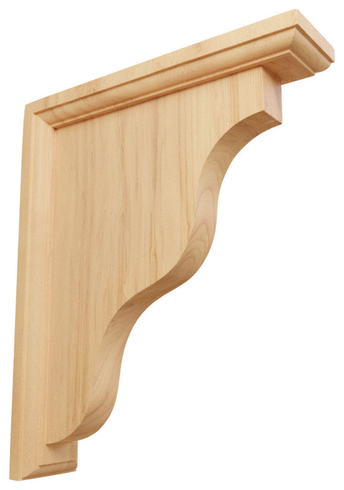2 1/4"W x 9"D x 11"H Hamilton Traditional Bracket, Red Oak