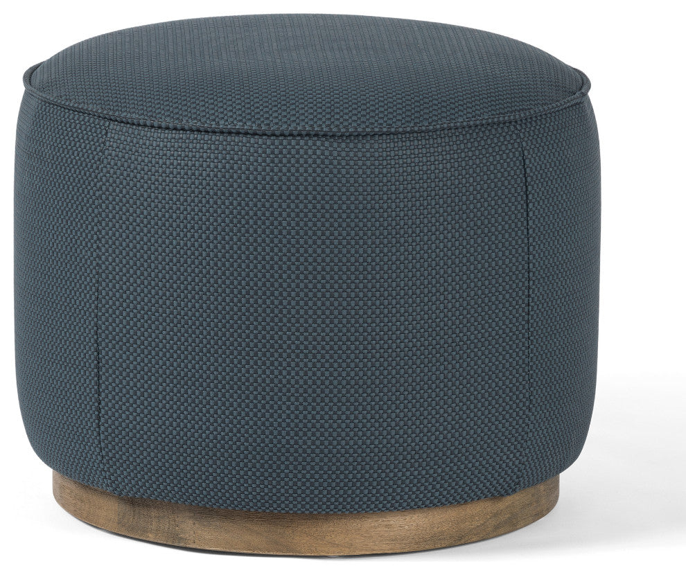 Sinclair Round Ottoman, Fresno Cobalt