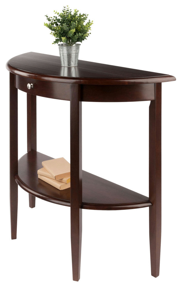 Concord Half Moon Console Table, Walnut