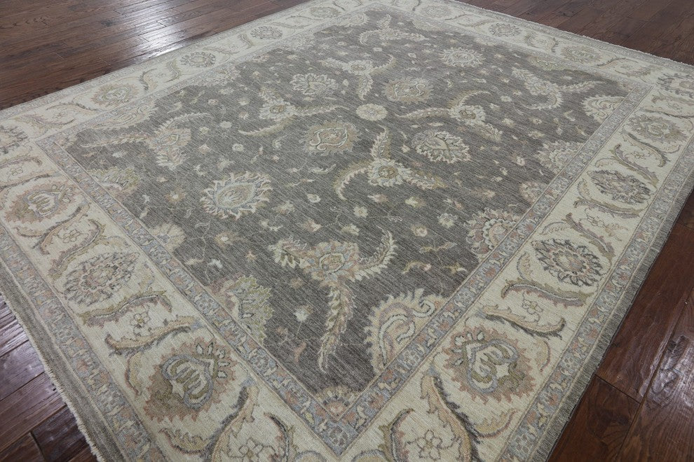 Hand Knotted Floral Peshawar Area Rug 8'x10', MC526