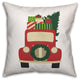 Vintage Christmas Truck 20x20 Spun Poly Pillow