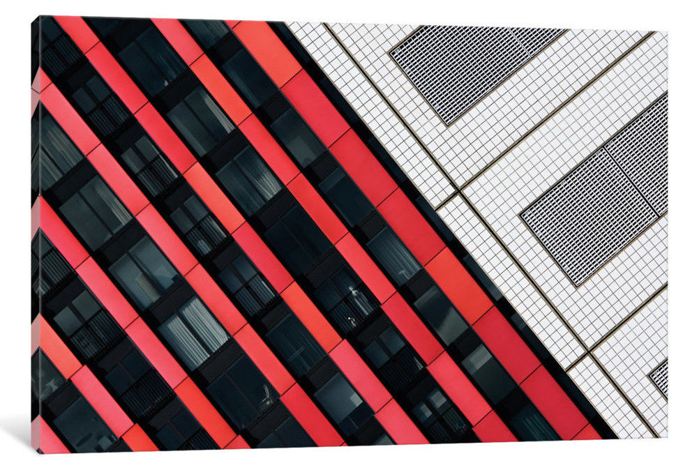 "Red Diagonals" by Greetje van Son, 40x26x1.5