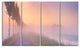 "Foggy Sunrise in The Netherlands" Wall Art Landscape, 4 Panels, 48"x28"