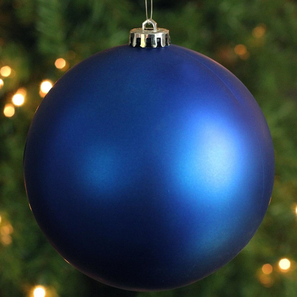 Commercial Shatterproof Matte Christmas Ball Ornament, 6", Lavish Blue