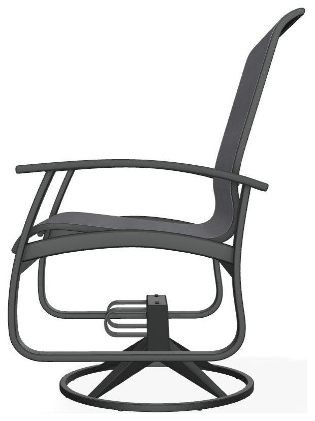 Belle Isle Sling Outdoor Swivel Rocker, Collect Charcoal/Graphite