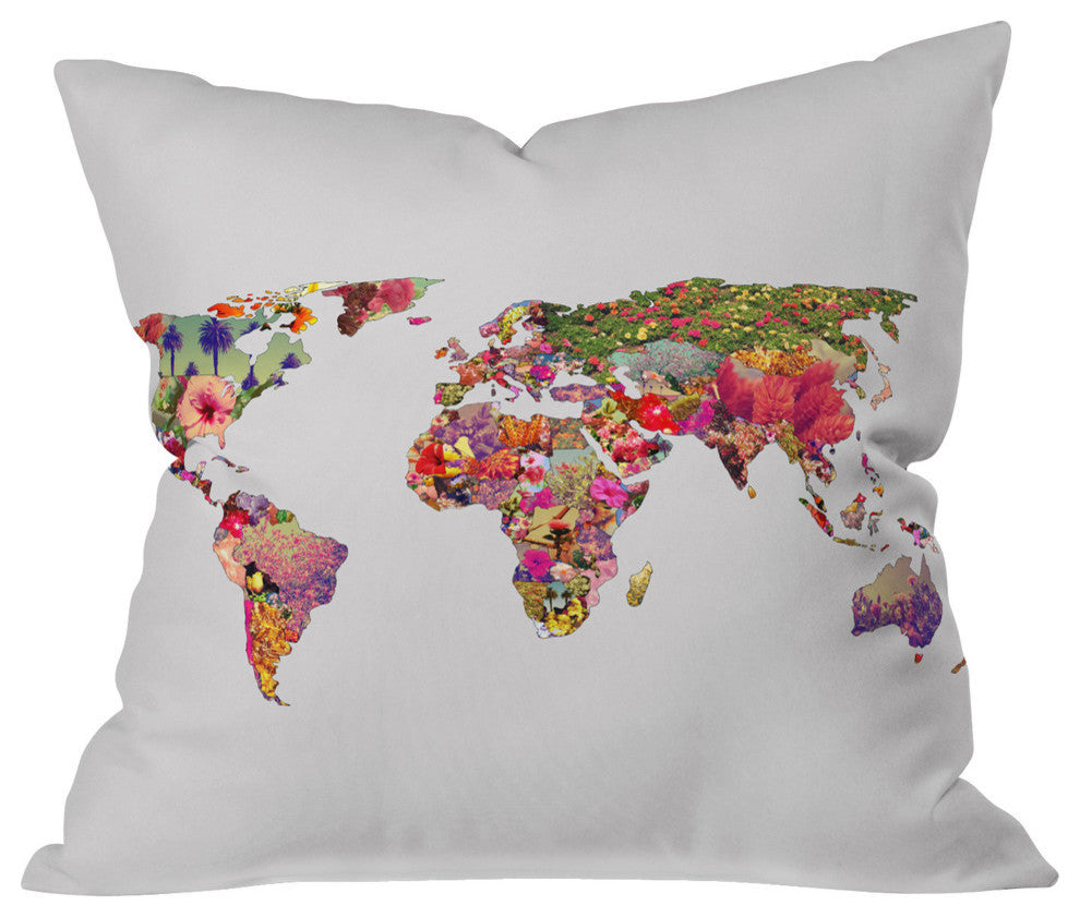 Deny Designs Bianca Green Its Your World Outdoor Throw Pillow