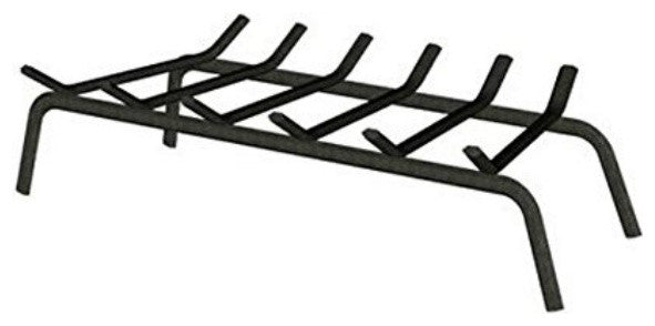Panacea 15453TV Wrought Iron Fireplace Grate, 6-Bars, Black, 30"