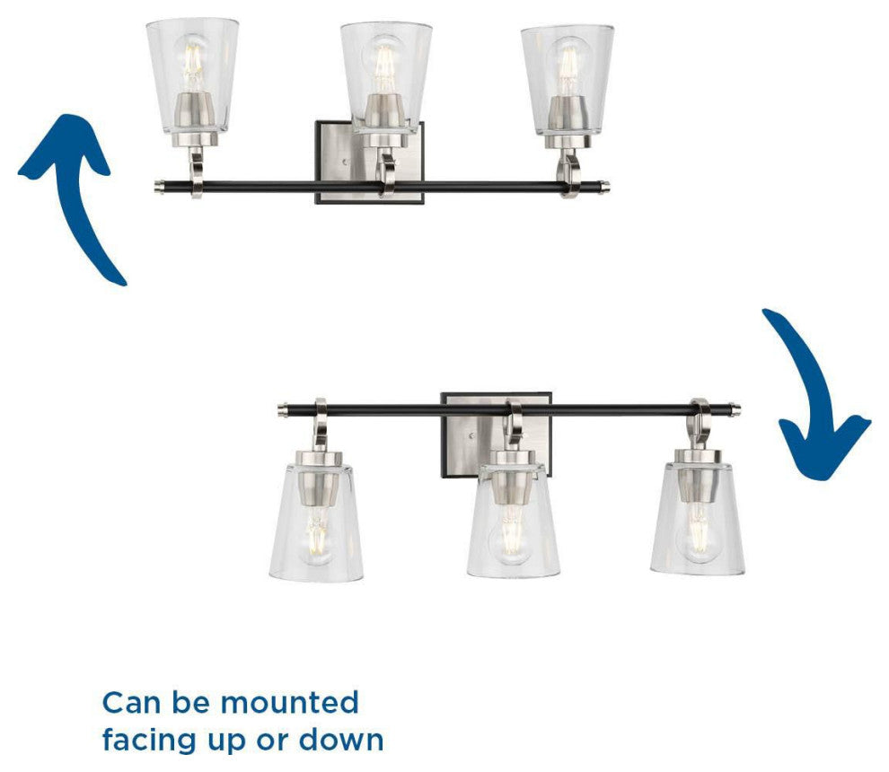 Cassell Collection Bath and Vanity Light, Brushed Nickel