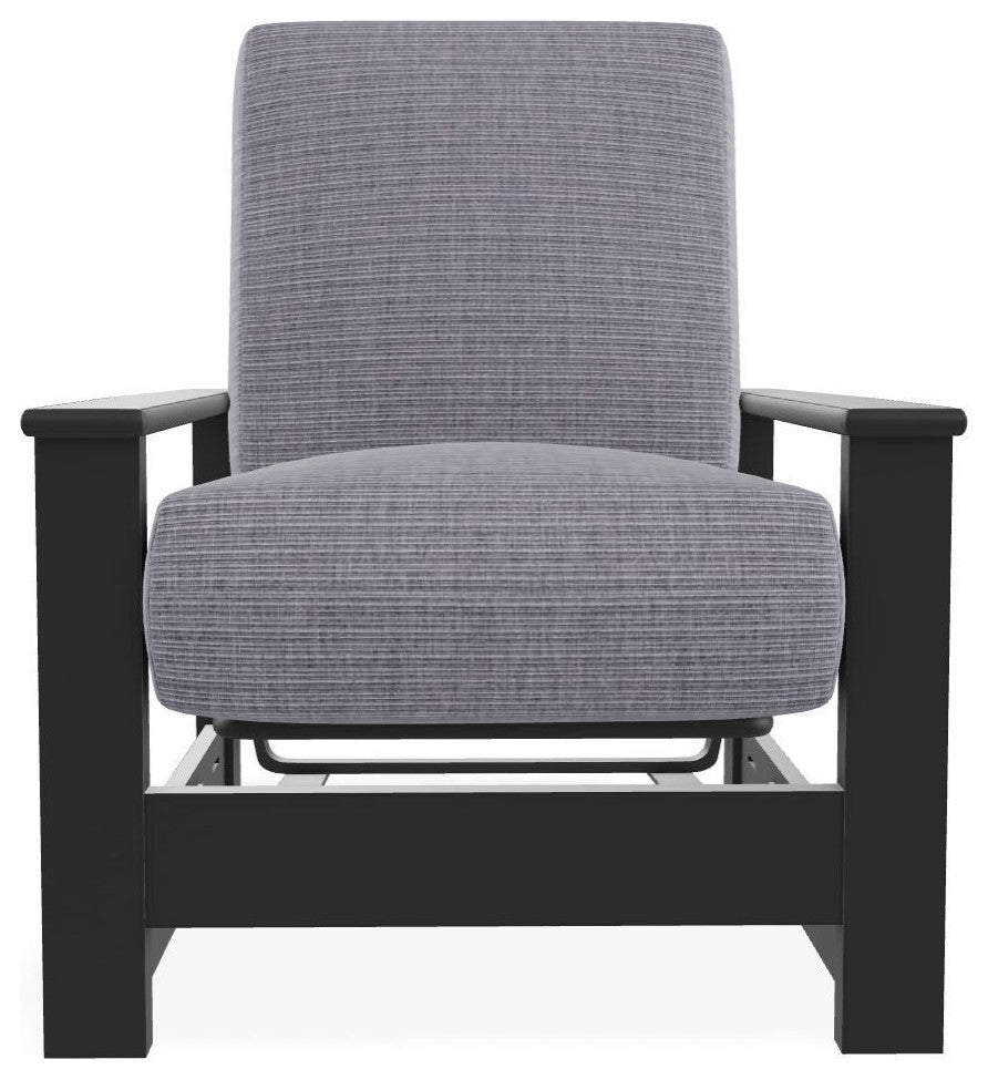 Leeward Deep Seat Outdoor Armchair with Hidden Motion, Proven Ash/Graphite