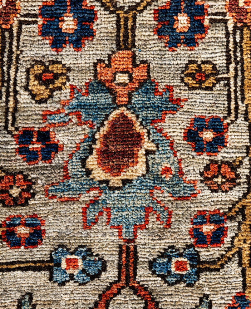 Serapi One-of-a-Kind Hand-Knotted Area Rug Gray, 9'1" x 11'9"
