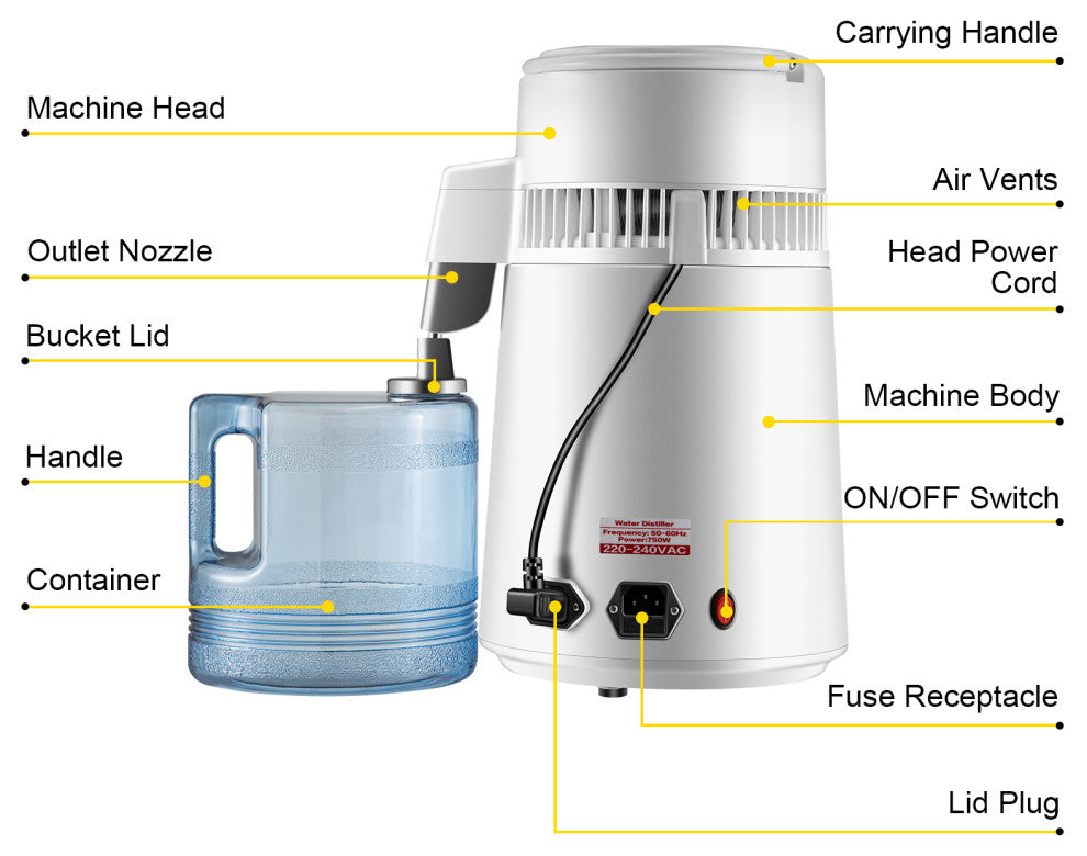 VEVOR 4L Pure Water Distiller Purifier Machine