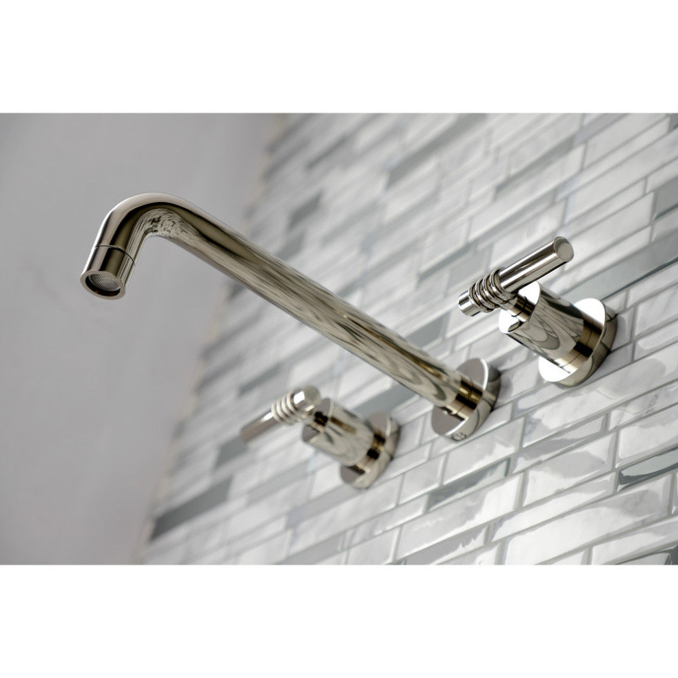 KS8026ML Two-Handle Wall Mount Tub Faucet, Polished Nickel