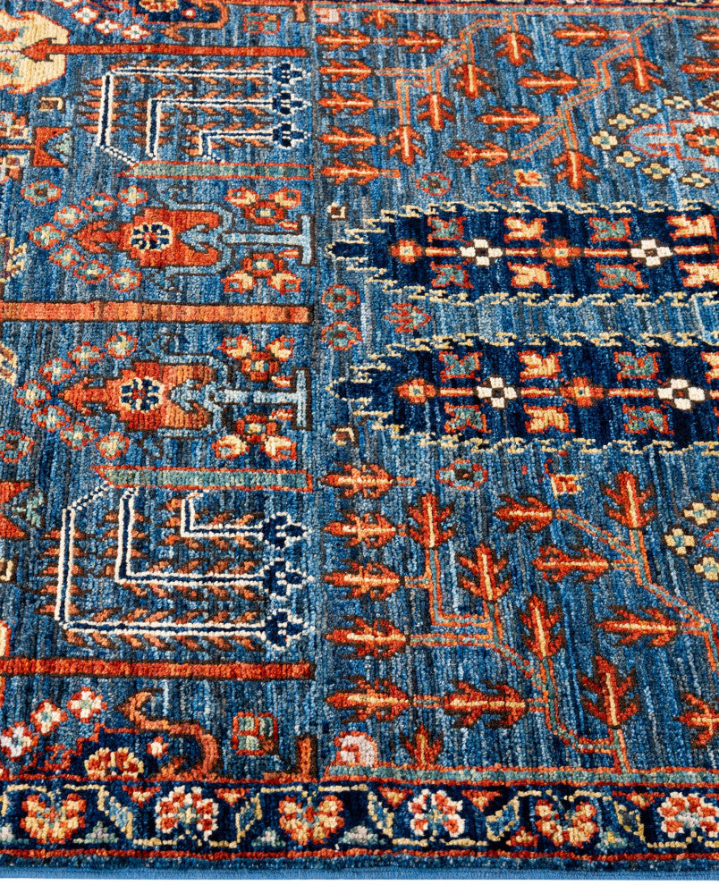Serapi One-of-a-Kind Hand-Knotted Area Rug Light Blue, 2'8" x 8'1"