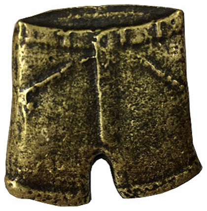 Shorts Cabinet Knob, Antique Brass