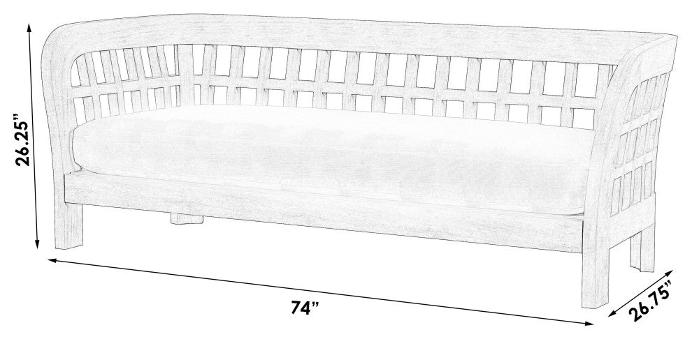 Monhegan Teak Outdoor Sofa