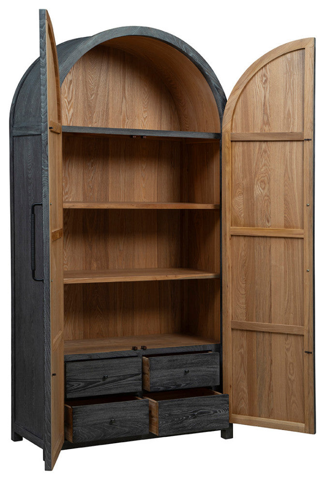 Eloise 83" Tall Storage Cabinet, Black