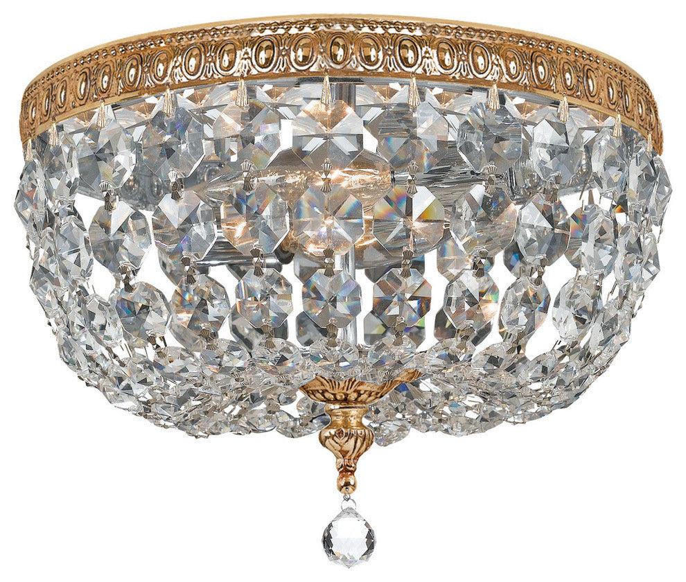 Elight Design Crystal 10" wide Brass Ceiling Mount