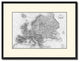 Europe Vintage B&W Map Canvas Print, 16"x21"