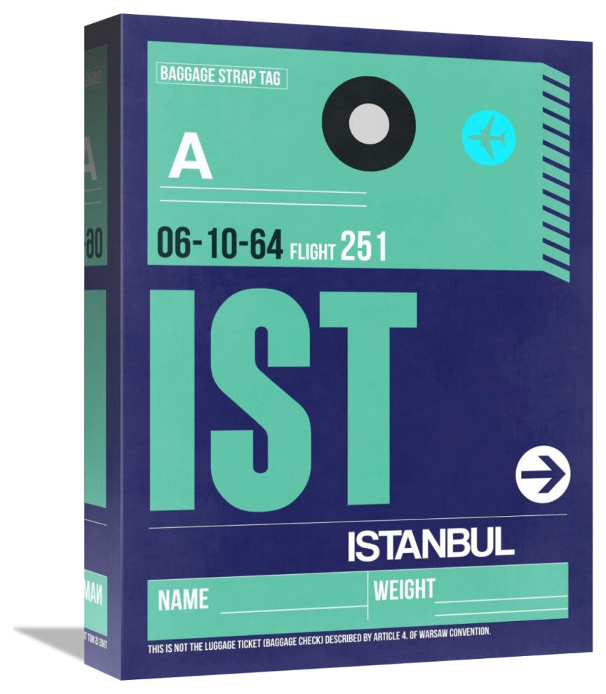 "IST Istanbul Luggage Tag 1" Fine Art Print