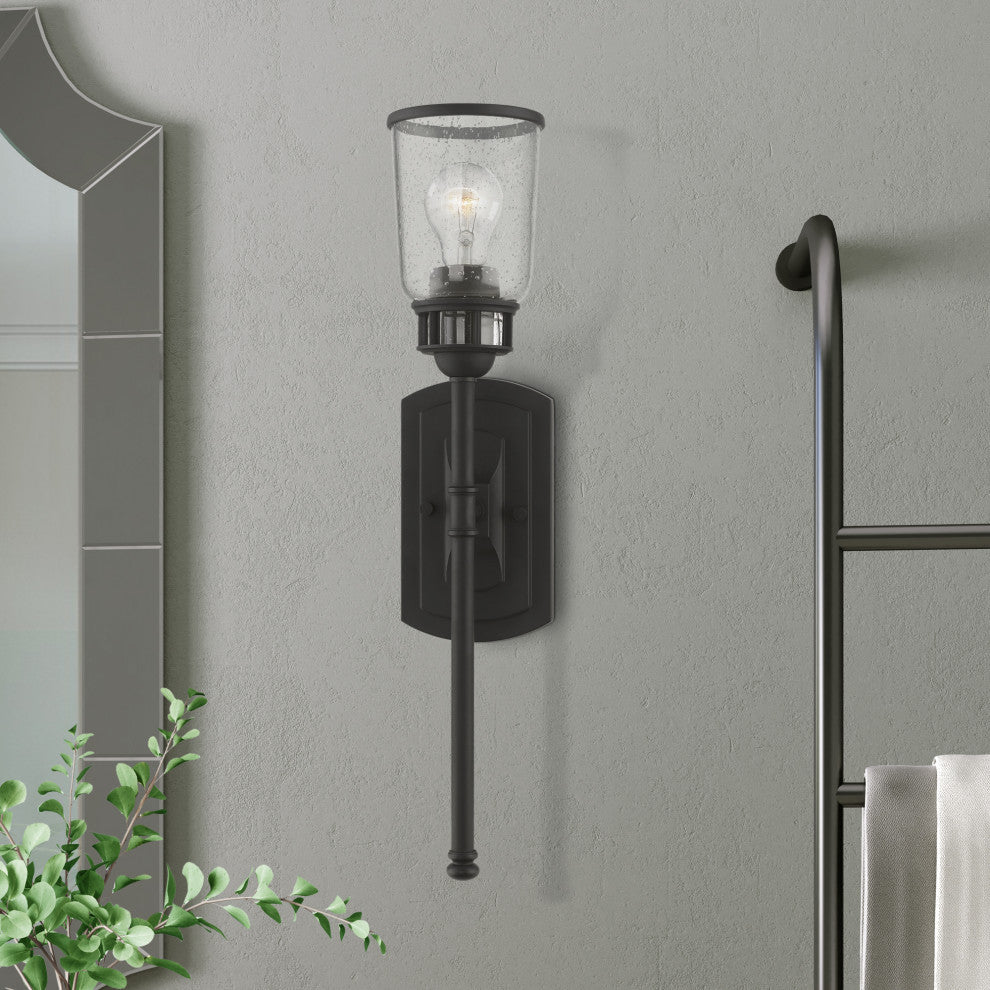 Lawrenceville 1 Light Black Large Single Sconce
