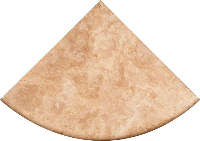 10 Pieces of 9" Durango Cream Corner Shelf Radius Honed and Filled