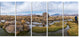 "Bolivia Volcanoes Panoramic View" Landscape Print Wall Art, 5 Panels, 60"x28"