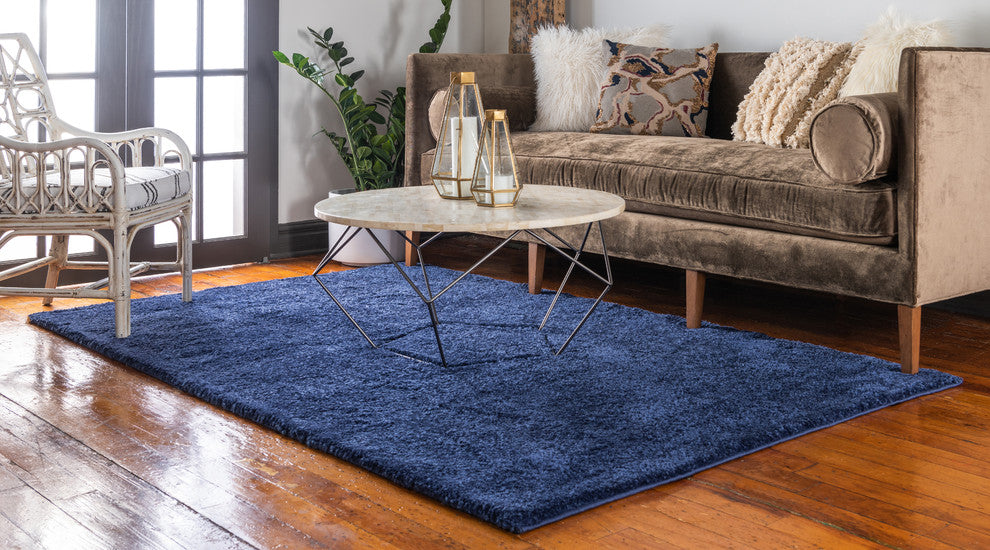 Unique Loom Navy Blue Calabasas Solo 2' 2 x 3' 0 Area Rug