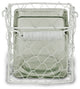 Laguna Wire Basket With Glass Jar, White, Large, Medium