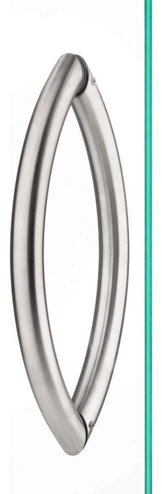 Mont Hard Crescent Type 8" Back to Back Pull, Brushed Nickel