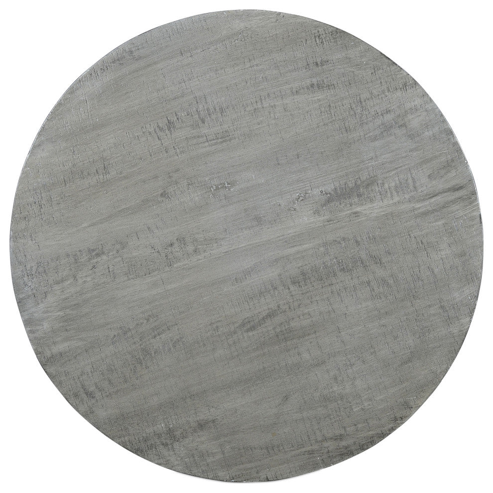ROOT Grey Mango Wood Round Coffee Table