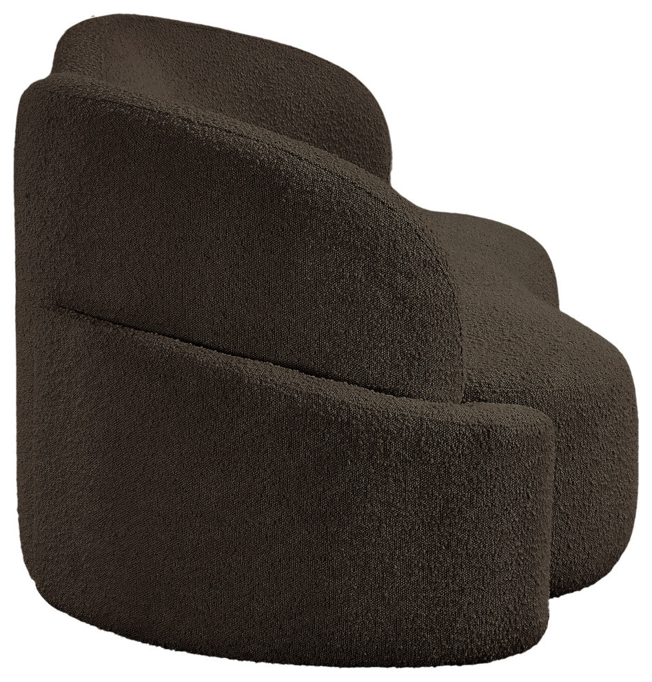 Principessa Boucle Fabric Chair, Brown, Sofa