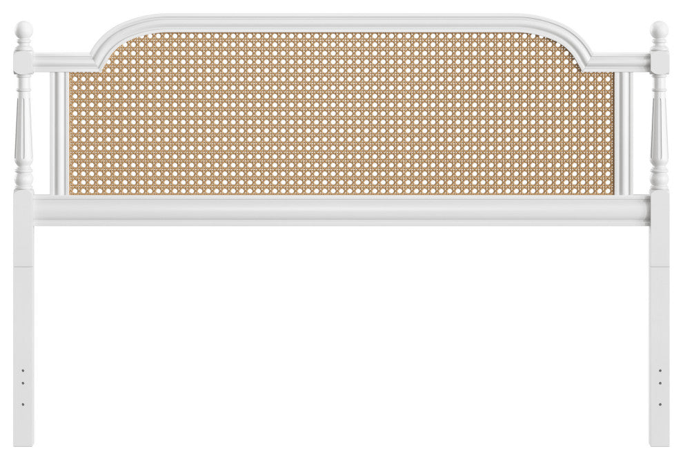 Melanie Wood and Cane Headboard, King