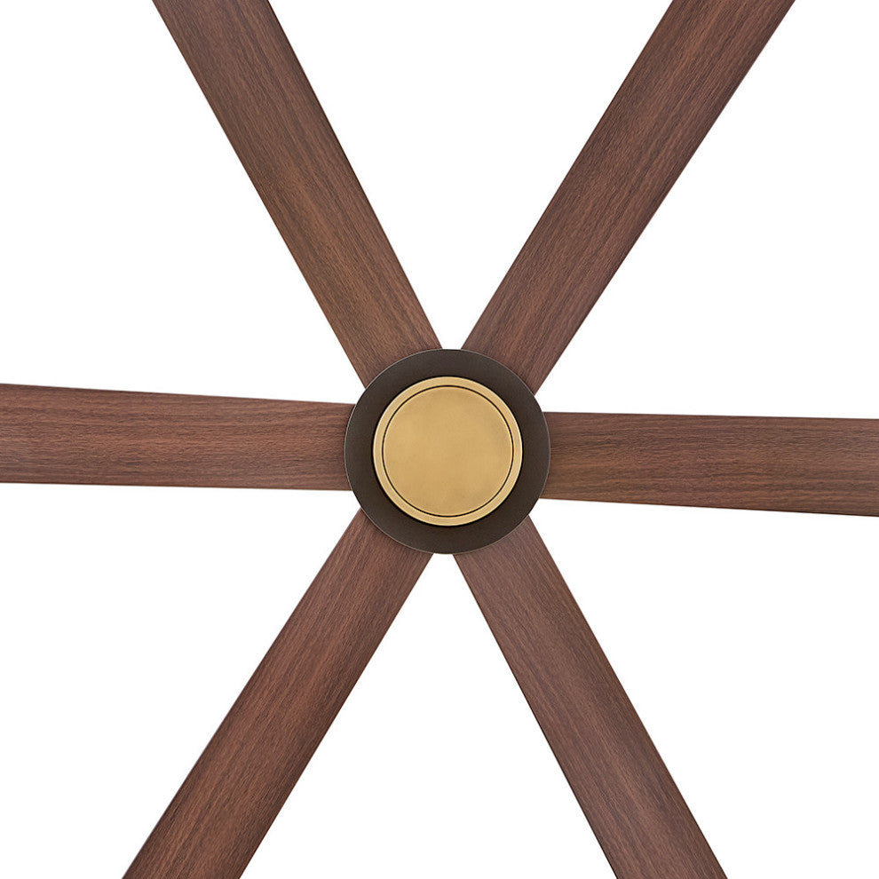 Hinkley Andros 64" Led Smart Fan, Heritage Brass