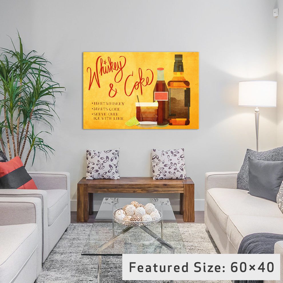 "How to Create a Whiskey & Coke" by 5by5collective, 40x26x1.5