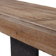 Minimalist Midcentury Modern Console Table Architectural Industrial Oak Black