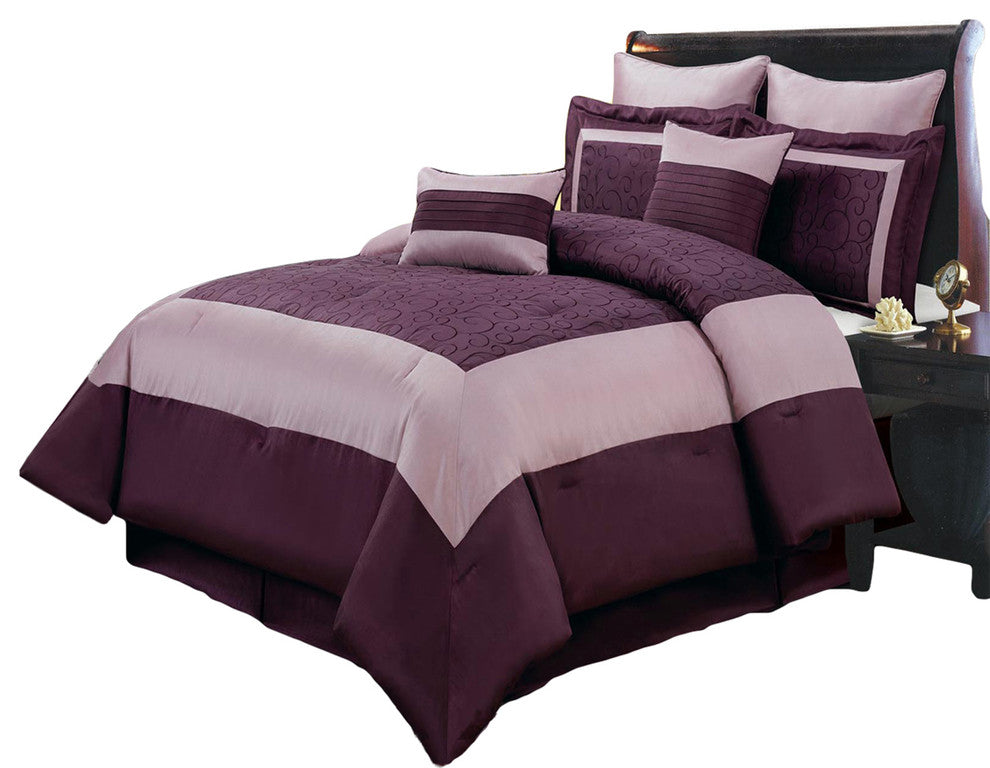 Wendy Purple Comforter Set, Queen