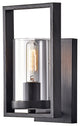 Daisy Antique Black Single Light Wall Sconce With Clear Glass