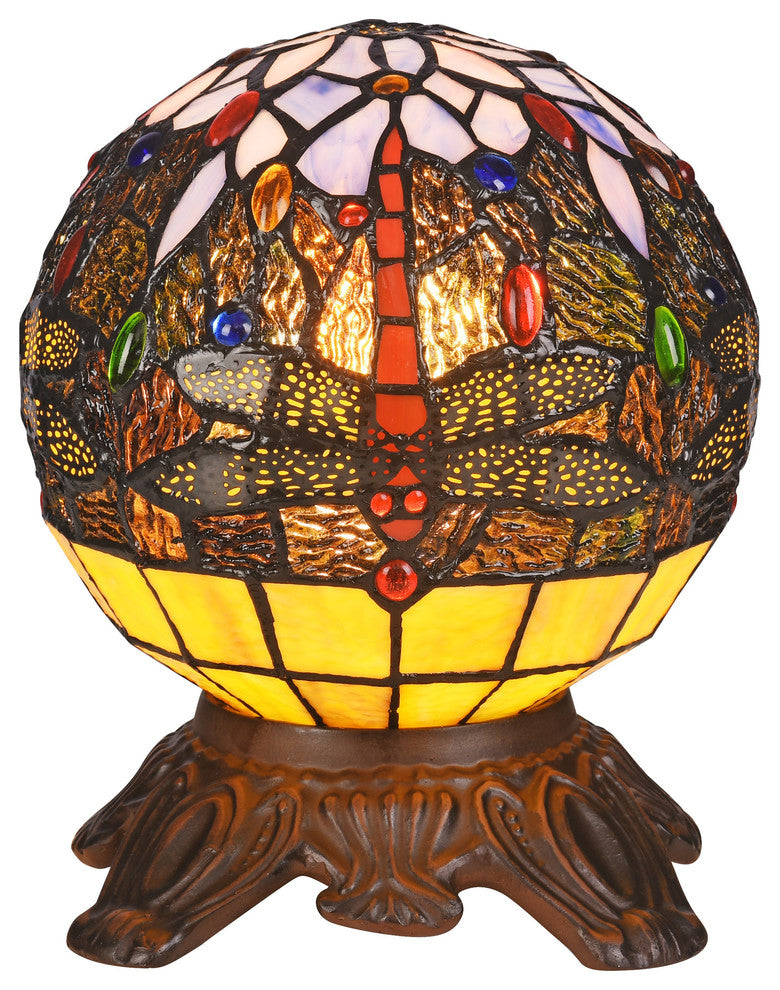 CHLOE-Lighting DEMOISELLE Mosaic 1-Light Dark Bronze Accent Lamp 8" Wide
