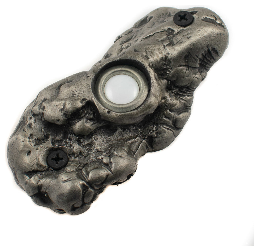 Burl Doorbell, Luxury Decorative Hardware, Satin