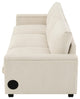 Alice Chenille Sectional Sofa, Bluetooth Speakers & USB Charger, Beige