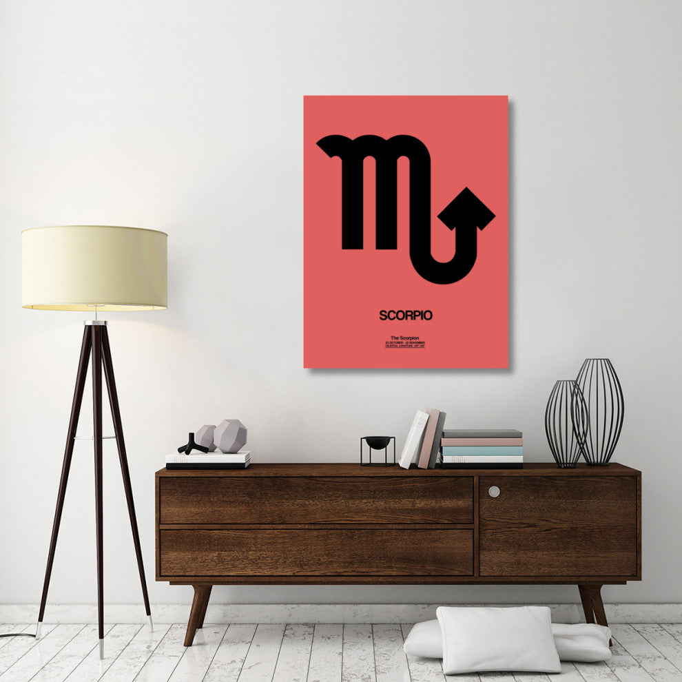 "Scorpio Zodiac Sign Black" Fine Art Print