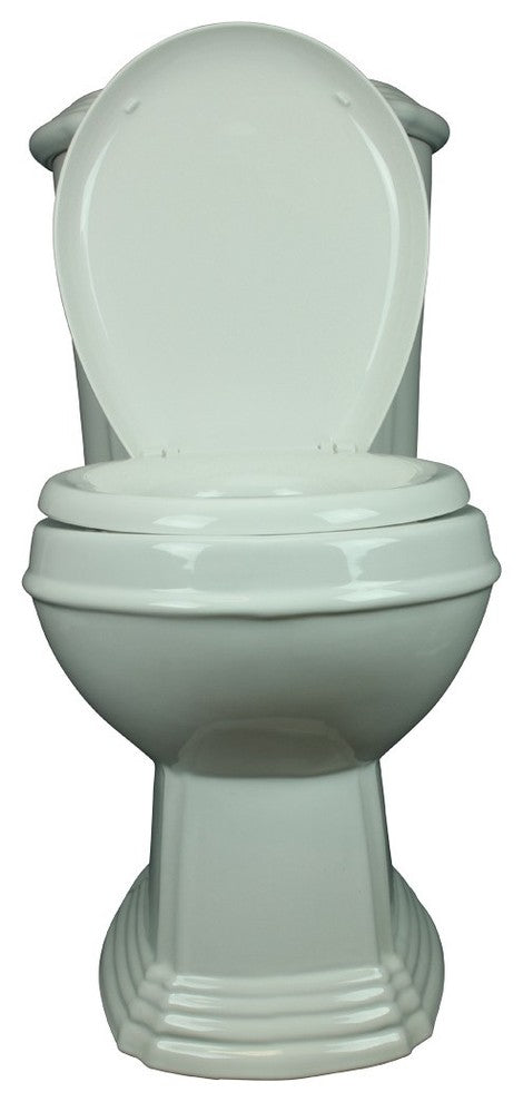 13752 Toilet White Sheffield Round Dual Top Flush, White