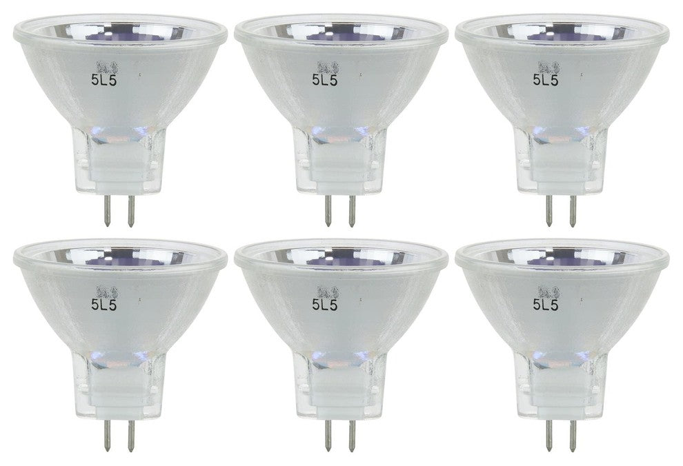 6 Pack Sunlite 20 Watt, 10 Narrow Spot, Mr11 Mini Reflector, Gu4 Base