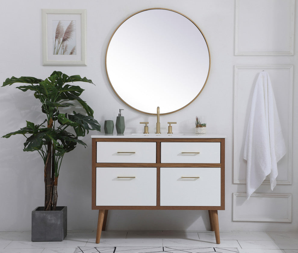 Home Living White 42" Bathroom Vanity