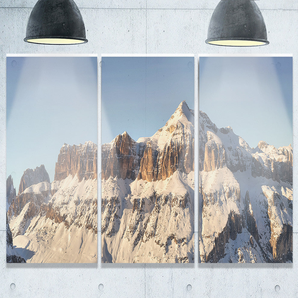 "Overcast Sky Over Italian Alps" Metal Wall Art, 3 Panels, 36"x28"