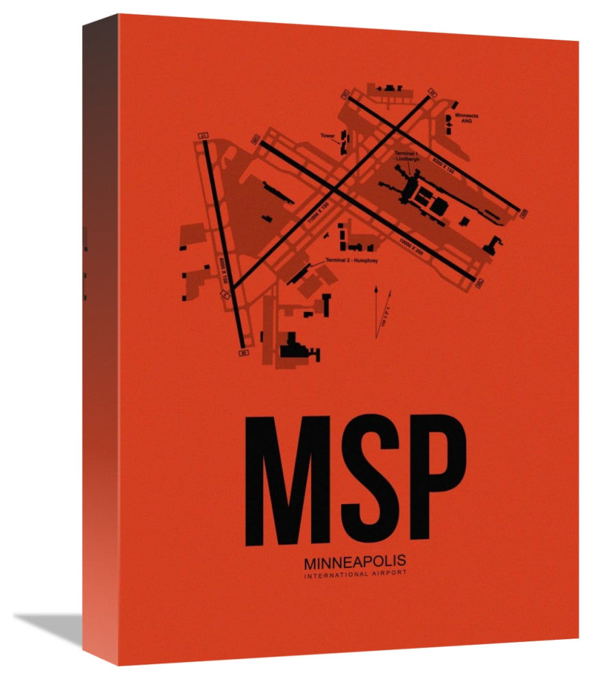 "MSP Minneapolis Airport Orange" Fine Art Print