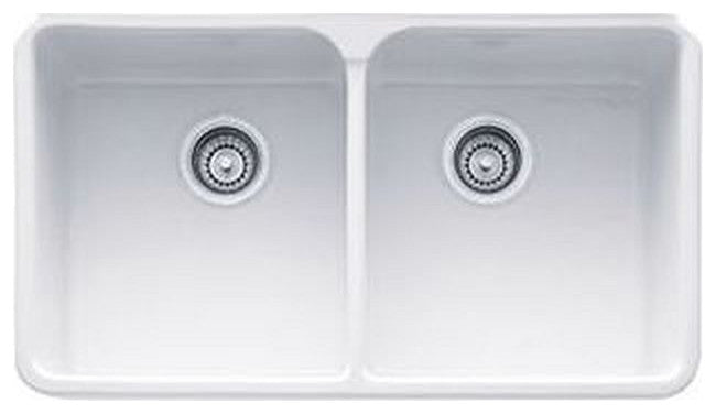 Franke Manor House Drop-In Fireclay Kitchen Sink, White