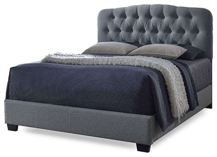 Romeo Upholstered Queen Bed in Gray