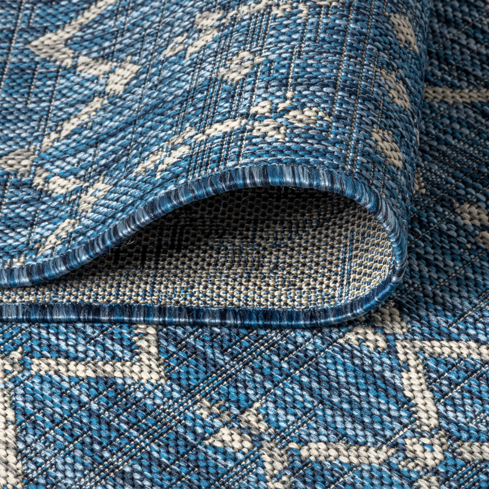 Ourika Moroccan Geometric Textured Weave Indoor/Outdoor Area Rug